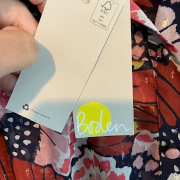 NWT Boden Ruffle neck shirt MUL size 10 - Picture 5 of 11